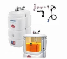 1500 Liter doppelwandig Kunststoff Öltank Schütz Komplettset inkl allem Zubehör