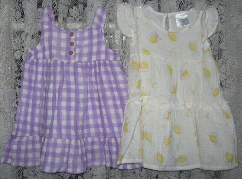 2 KOALA BABY DRESS/DIAPER COVER SETS 12 M LAVENDER LEMON NWT SHIP FREE TO U.S.