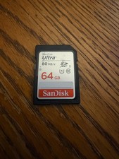 64GB SanDisk Ultra SD Card 80MB/s