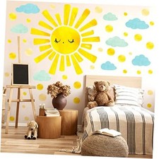 Large Sun Clouds Wall Decals Polka Dots Wall Decals Sun Sun XL 47.2"X 106.29"