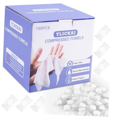 100PCS Disposable Towel, Compressed Towels, Coin Paper Towel, Portable 