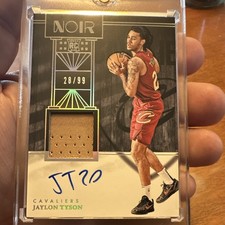 2024-25 Panini Noir Jaylon Tyson Rookie Patch Auto /99 Cavaliers #363