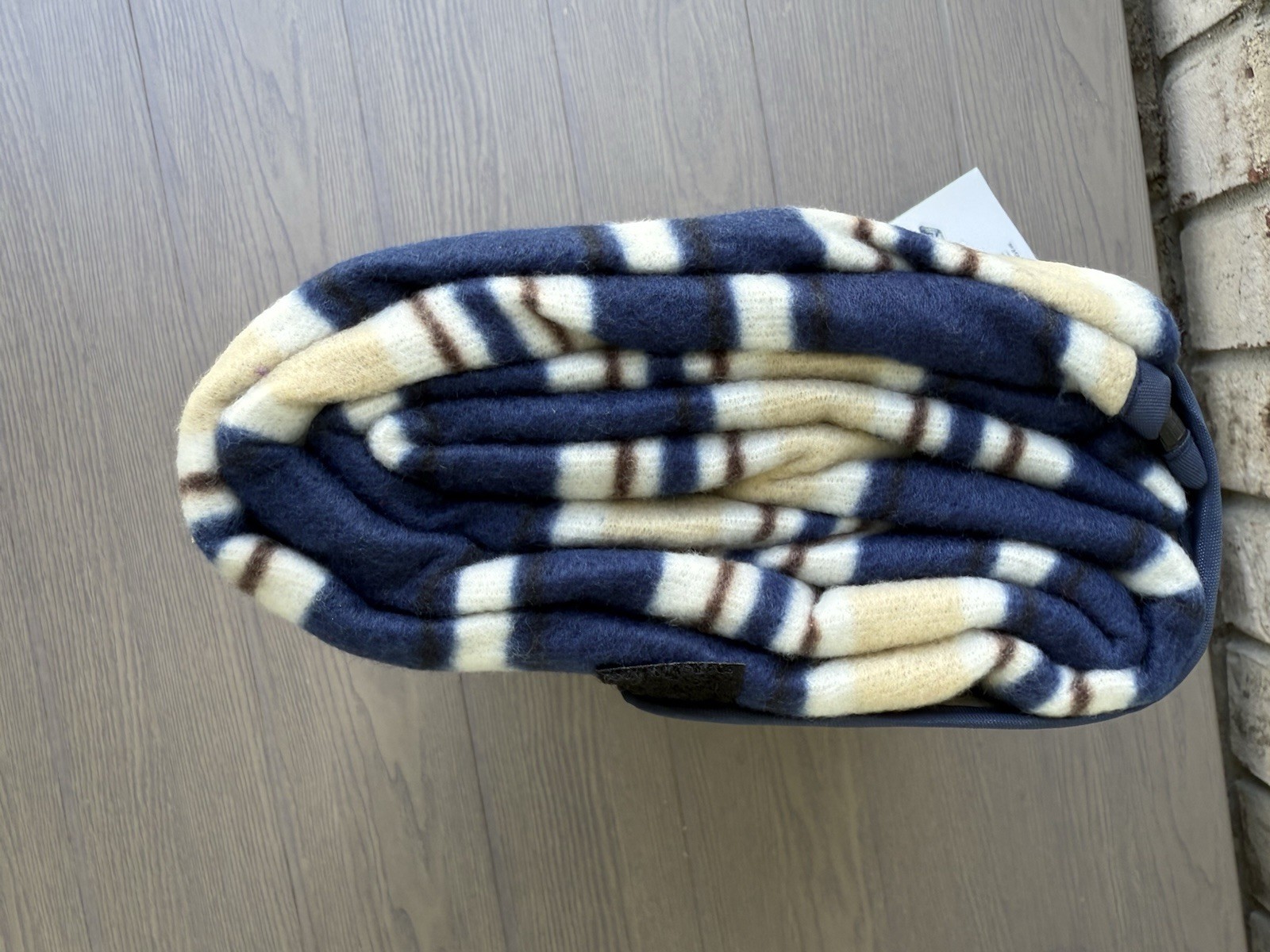 Picnic Blanket Picnic Time Sunshine Blanket Tote FleeceMultiBlue Flap 58 X 51New