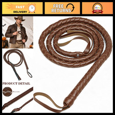 Faux Leather Brown Whip Halloween Costume Accessory for Cosplay  Parties