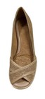 Nurture tan embossed leather peep toe espadrille wedges, 5.5M — photo 3
