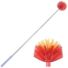 Cobweb Duster with Extension Pole 59"Adjustable Stainless Steel Washable