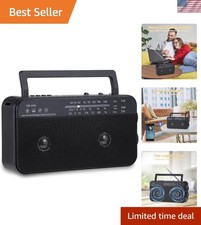 Portable AM FM Shortwave Radio with Bluetooth Speaker Plug in Wall, 3X D Cell...