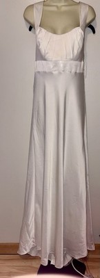 Calvin Klein White A-Line High Low Sequin Wedding Dress Bridal Gown NWT! 10