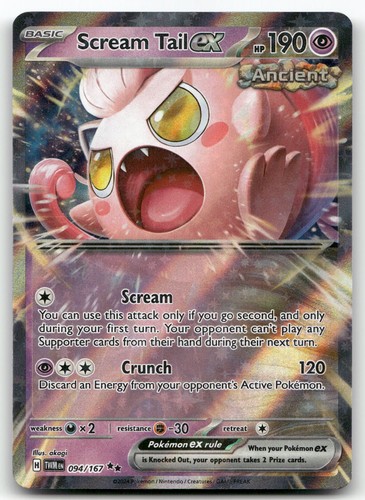 Scream Tail ex - 094/167 #94/167 (Holo) NM SV06: Twilight Masquerade TWM Pokemon