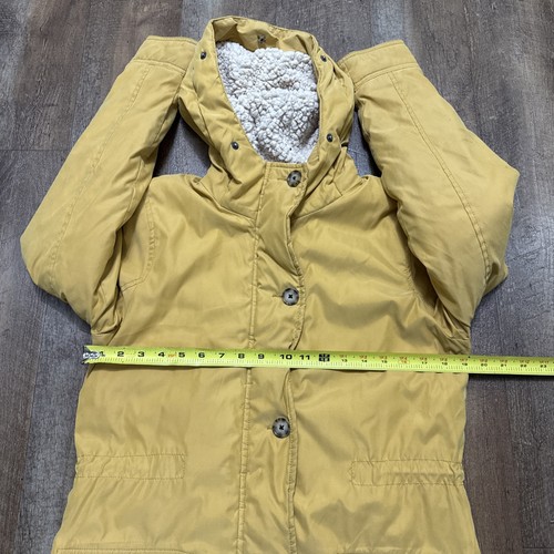 Abercrombie & Fitch Women's Sherpa-Lined Parka Hooded Jacket Yellow Size S - Picture 4 of 24