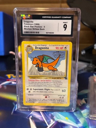 CGC 9 MINT Dragonite # 5 WB Movie WOTC Black Star PROMO Pokemon Card