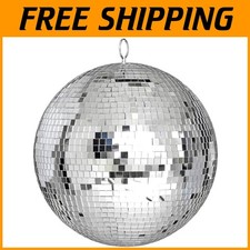8-Inch Silver Mirror Disco Ball - Hanging Party Decor