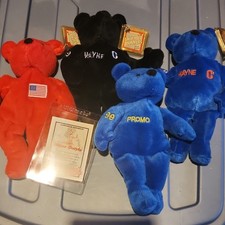Salvino's Wayne Gretzky Beanbag Plush Bears Lot 1999 w/ Certificate