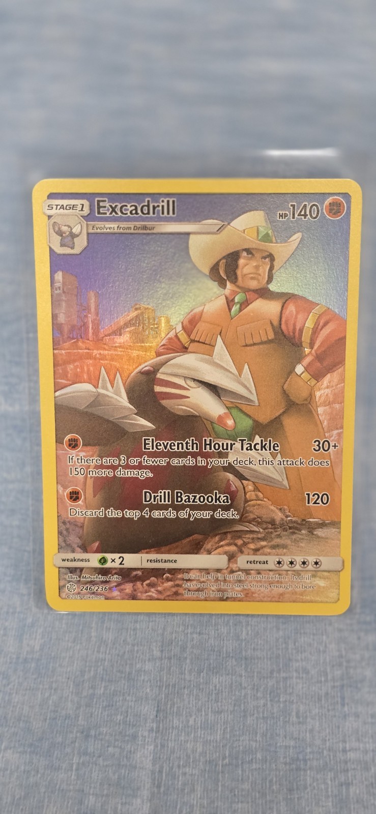 Pokemon Sun & Moon Cosmic Eclipse Secret Rare Excadrill 246/236 NM-Mint