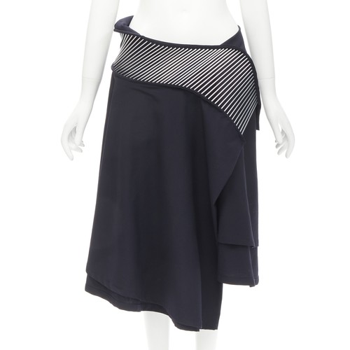 Junya Watanabe, rare JUNYA WATANABE Vintage 1998 Runway silver architectural metal midi skirt