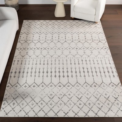 nuLOOM Moroccan Blythe Area Rug, 5' x 7' 5, Grey/Off-white