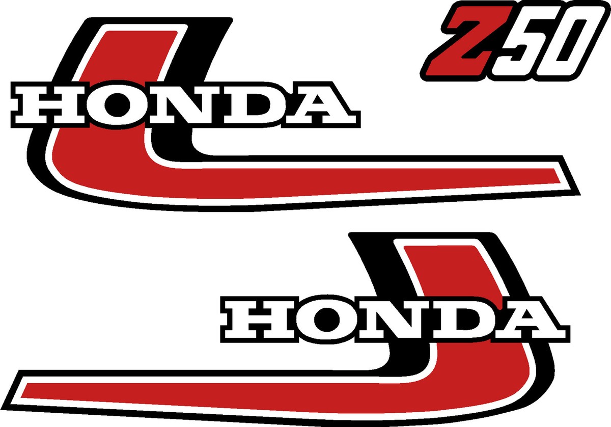 HONDA Z50 1976 Tank Decals & Sidecover Logo | eBay