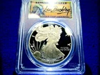 1999-P AMERICAN SILVER EAGLE (POP 3 COINS) 70 DCAM  LEONARD BUCKLEY SIGNATURE