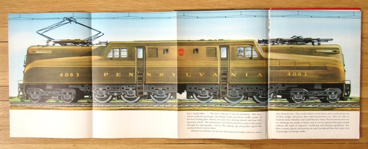 THE BIG BOOK OF REAL LOCOMOTIVES George Zaffo 3 foot pictures 1951