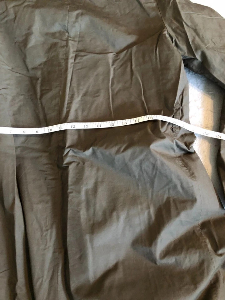 Chaqueta para mujer Forever 21 grande larga verde con botones abrigo guisante Foto 4 de 4