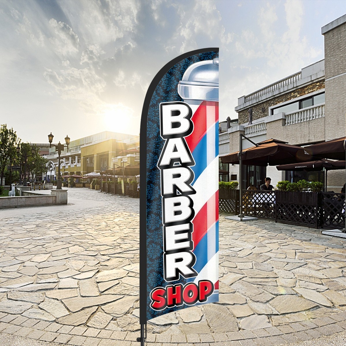 Bandera Barberia Barber Shop Flag Banner Publicitaria Nueva | Meses Sin