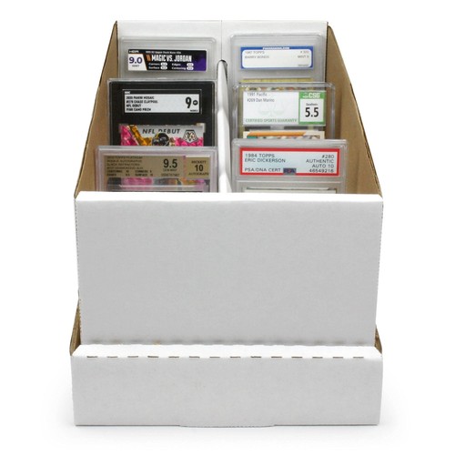 3ct Graded Shoe Box Cardboard Card Storage Box Holds 300 3x4