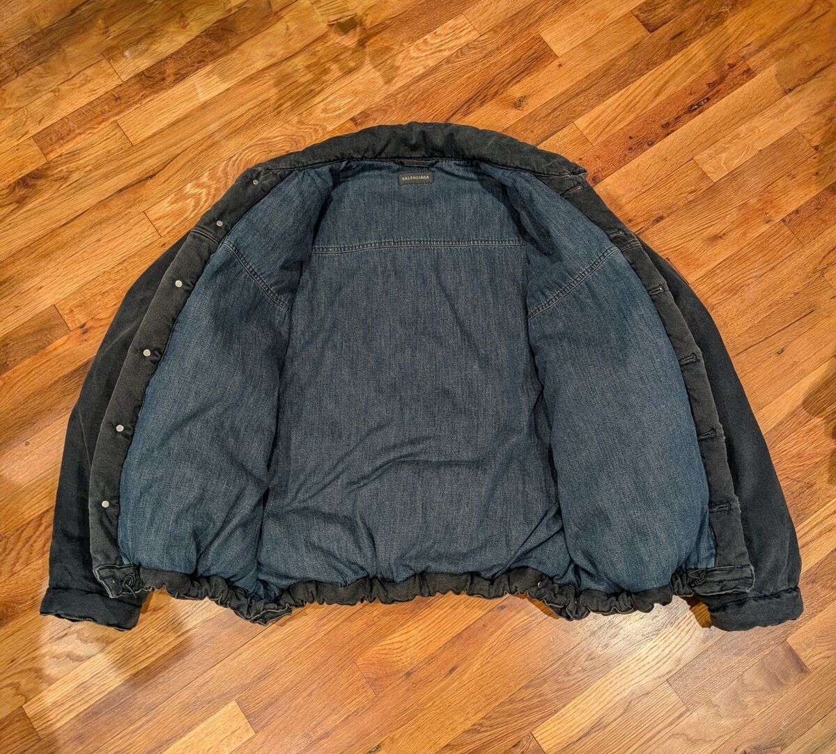 Size 44 - BALENCIAGA Padded Japanese Puffer Denim Jacket Size 44 - BALENCIAGA Padded Japanese Puffer Denim Jacket