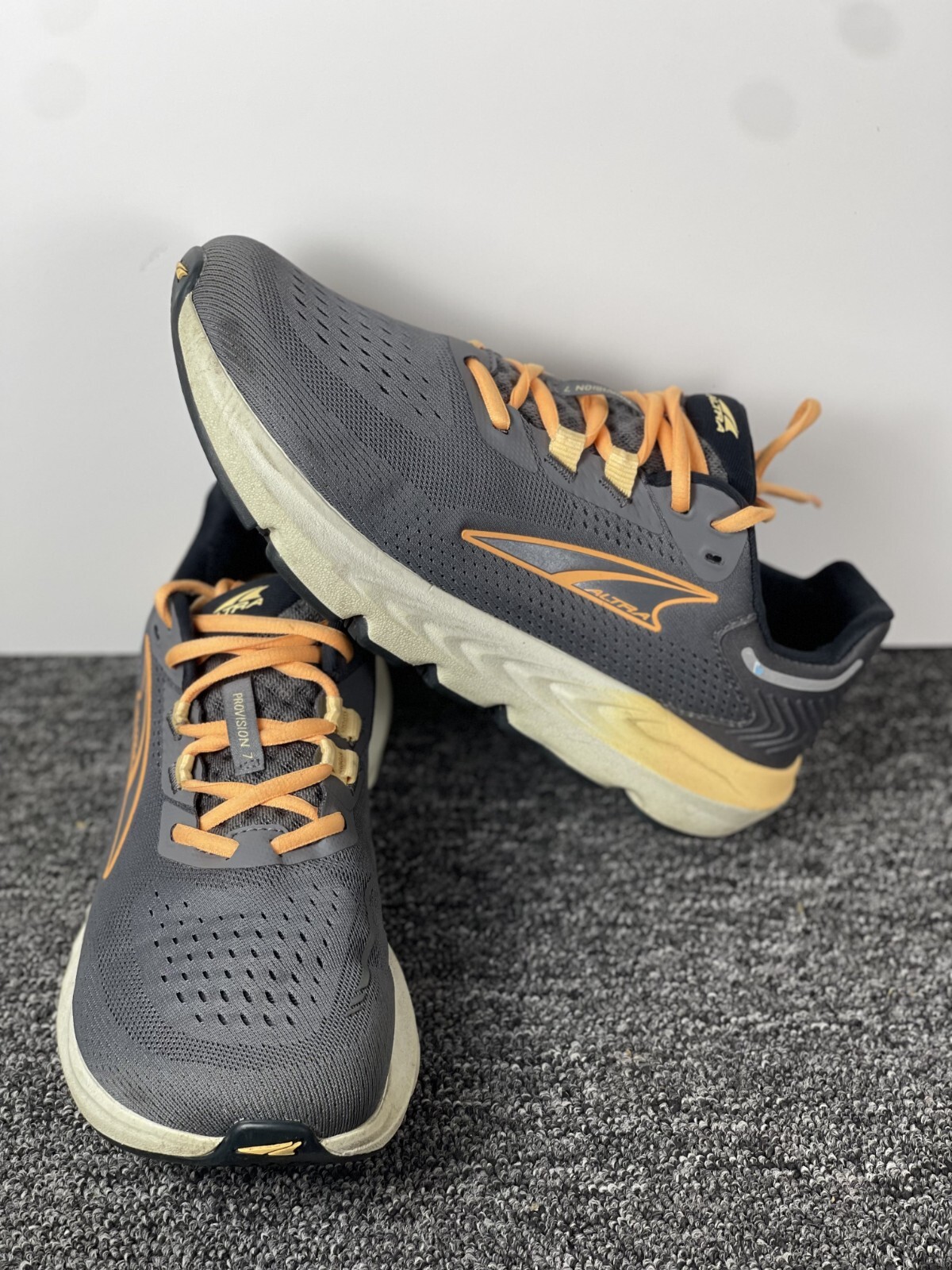 Sneakers Altra Provision 7 grigio arancione pesca corsa atletica donna taglia 9 5