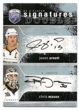 07/08 BE A PLAYER SIGNATURES DUAL AUTOGRAPH Hockey (#2SAM-2SWC) U-Pick From List
