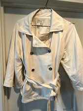 Chico's Ivory Double Breasted Tie Jacket Size 2 Large Classic look