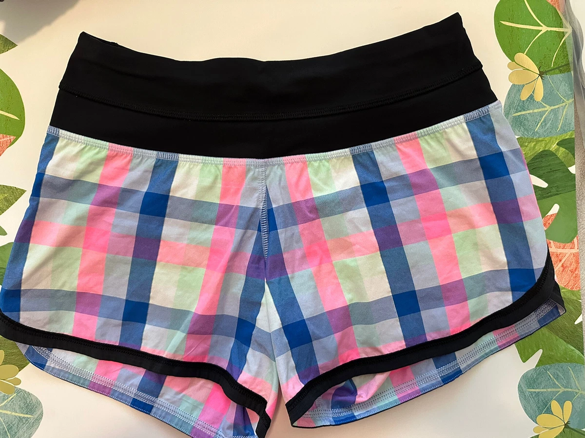 Lululemon Size 2 Run Speed Short Wee Wheezy Check Plaid