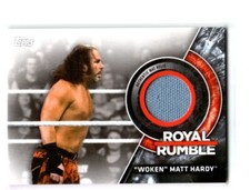 WWE Matt Hardy 2018 Topps Then Now Forever Rumble Mat Relic Card SN 201 of 299