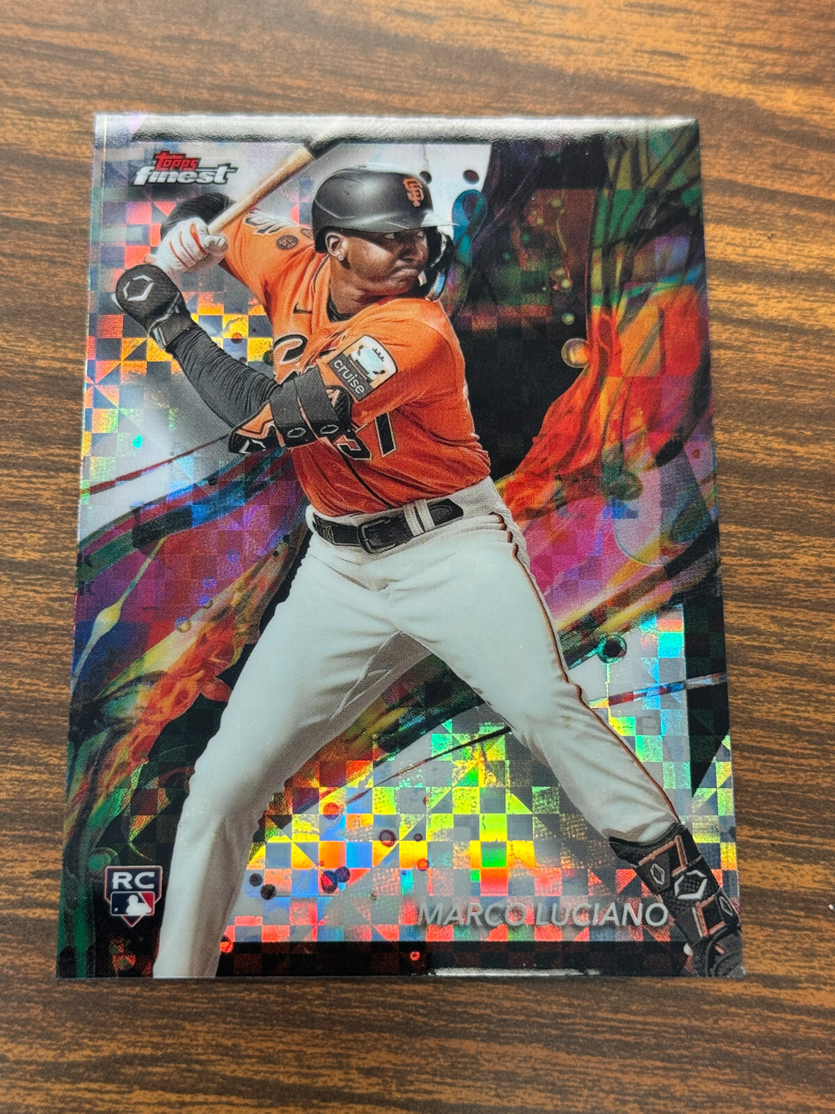 2024 Topps Finest Common Checkerboard Marco Luciano RC San Francisco Giants #42