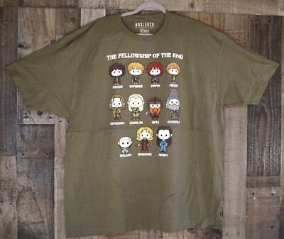 New Lord Of Rings Olive Classic Mens Cotton Size 2XLARGE T Shirt RNBR-164