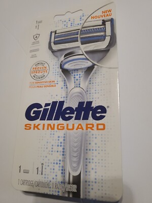 GILLETTE SKINGUARD MEN'S RAZOR & 1 CARTRIDGE SENSITIVE SKIN SHAVE LUBRICANT 
