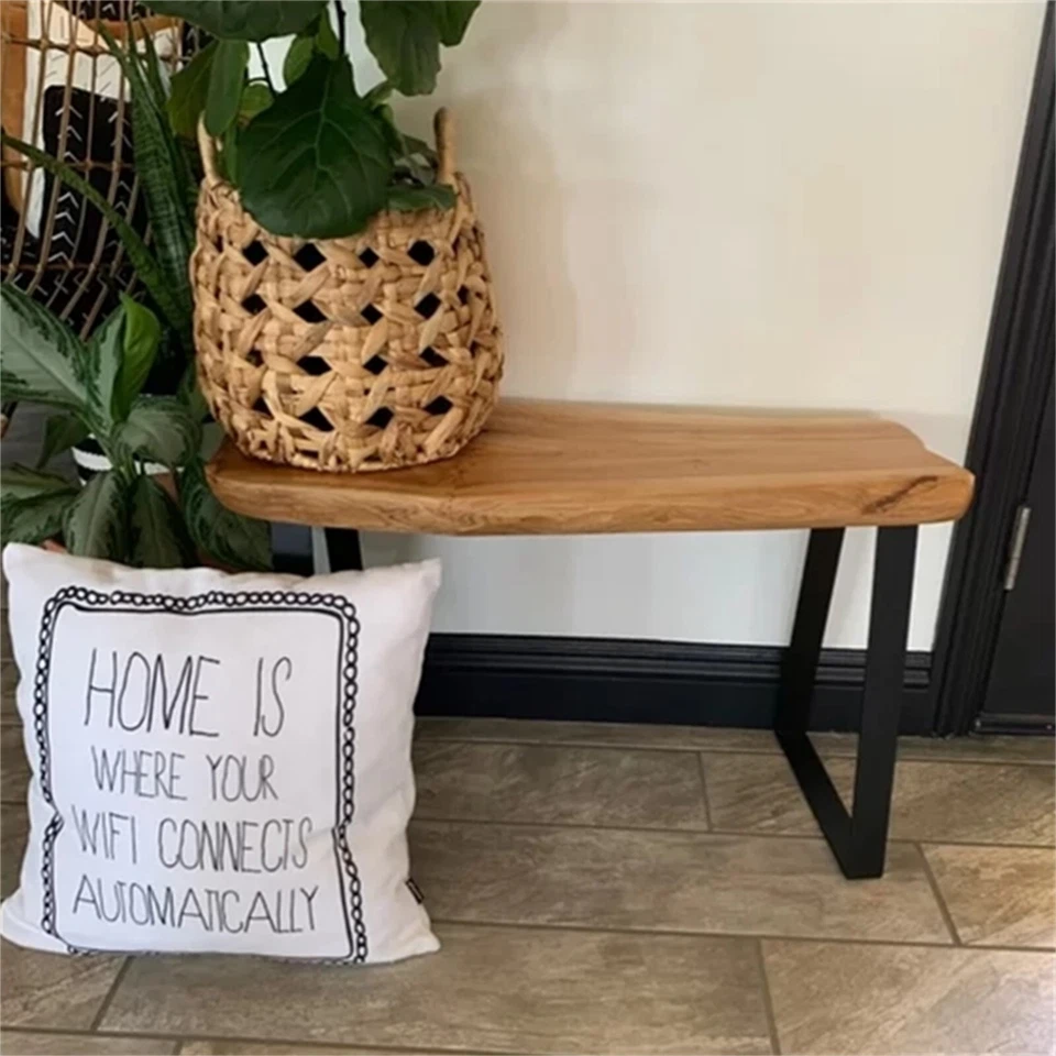 Greenage Live Edge Cedar Bench Farmhouse Entryway Bench 27.5" x 14" x 17.4" H - Image 2 of 4