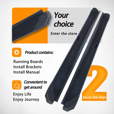 Hot 2PCS Black Running Board Fits for Hyundai Santa Fe 2024 2025 Side Steps