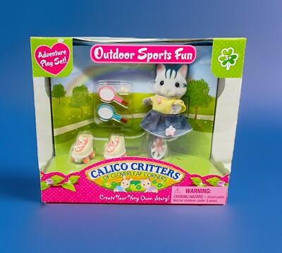CALICO CRITTERS FISHER Kitty CAT OUTSIDE SPORTS FUN CC1474 2013 Play Set  Tennis