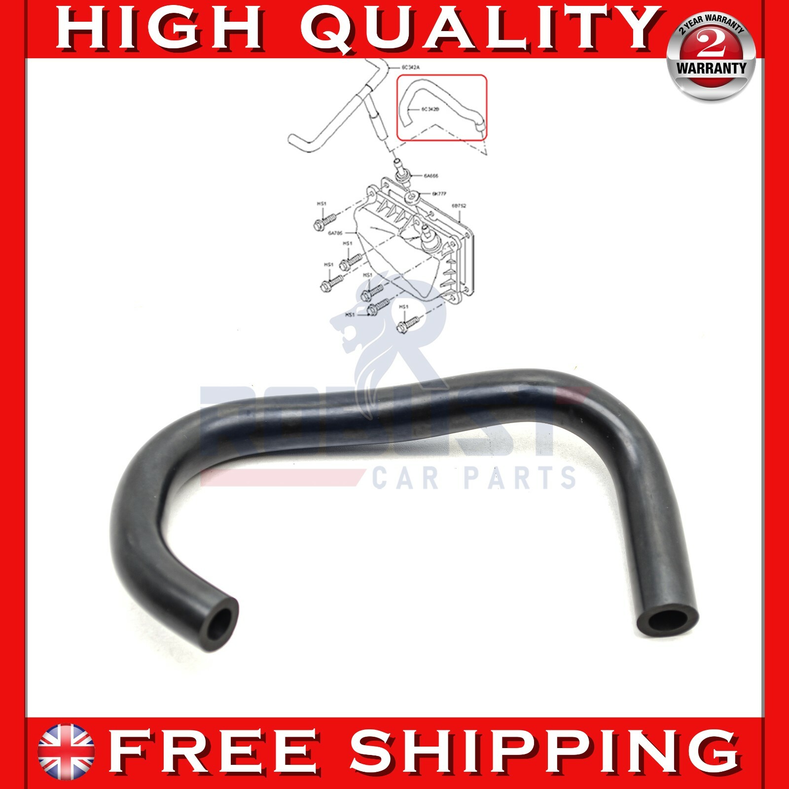 FOR FORD CMAX FOCUS FIESTA CRANKCASE BREATHER VENTILATION HOSE PIPE