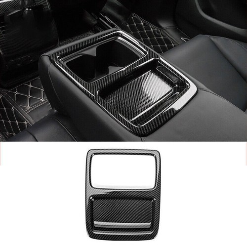 For Honda Accord 2018-22 Carbon Fiber ABS Trim Rear Armrest Water Cup Cover Trim - Picture 1 of 13