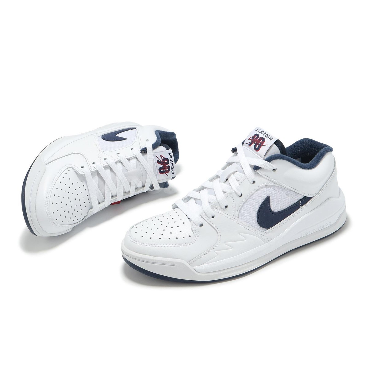 Nike Wmns Jordan Stadium 90 White Midnight Navy Women Casual Shoes