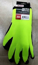Tool bench Hardware latex work gloves Heavy duty neon safety yellow Latex-dipped
