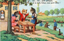 ET Ron petit patapon Ca c'est belle friture petit Colon Chats humanisé Illustré