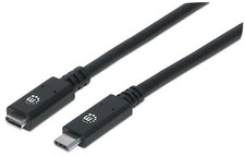 Manhattan Cavo SuperSpeed USB-C™ Maschio/USB-C™ Femmina 0,5m Nero