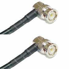 USA-CA LMR195 BNC MALE ANGLE to BNC MALE ANGLE Coaxial RF Pigtail Cable