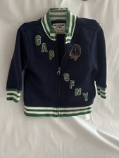 Gap Boys Varsity Champs Football Jacket Sz 18-24 Months Blue Green Zippered Baby