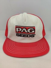 Vintage USA MADE PAG Seed Farm AG Trucker Hat Snapback Cap NOS New NWOT