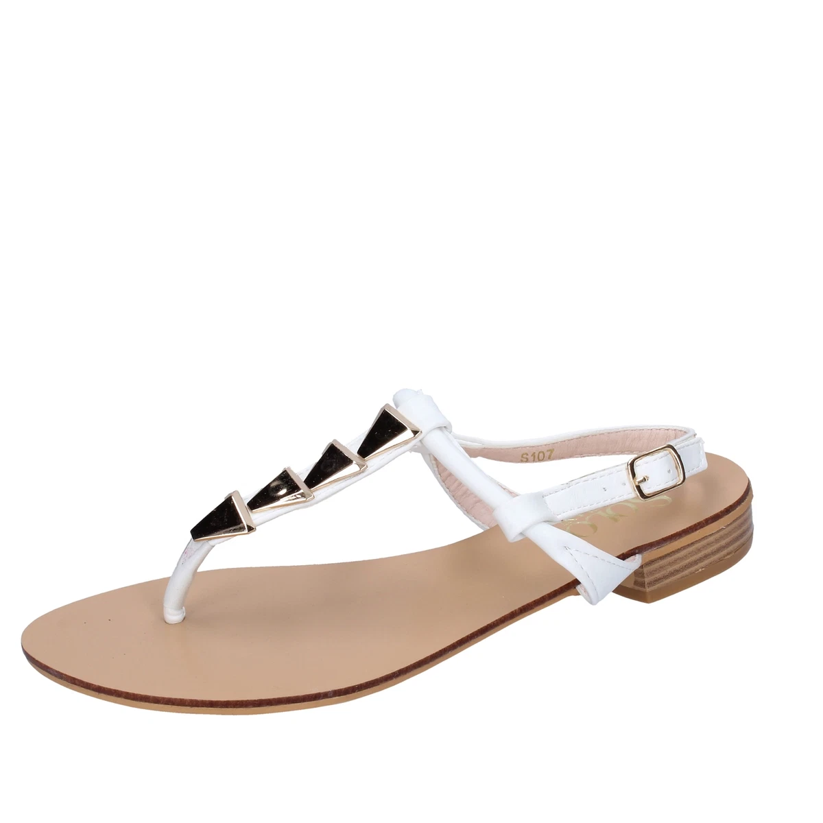 scarpe donna SOLO SOPRANI sandali bianco pelle sintetica BN777 eBay