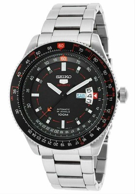 SEIKO 5 SPORTS BLACK/SILVER PILOT WATCH AVIATOR 4R36A 4R36-03S0 SRP613K1 |  eBay