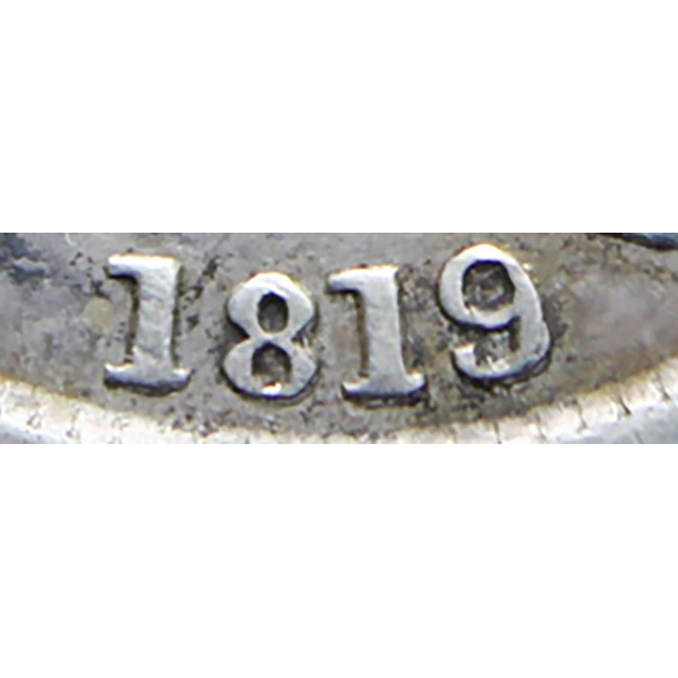 1819 over 3 Shilling George III Great Britain Rare Coin Silver (MO648-) - Image 3 of 3